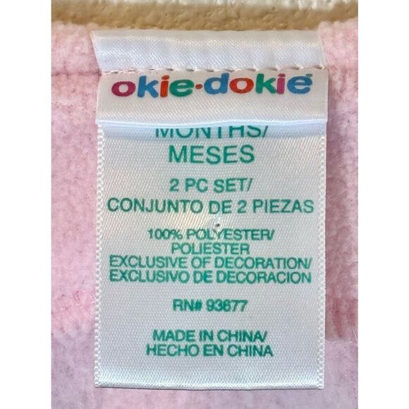 Okie Dokie Fleece Car Seat Bunting Snowsuit in Pink With Adjustable Straps Baby - Picture 3 of 8